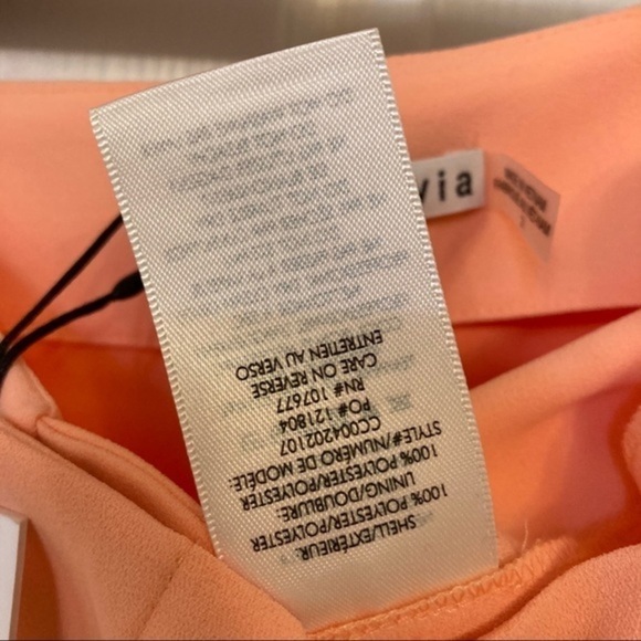 alice + olivia wide leg pants in light peach Size 2 - Picture 6 of 6